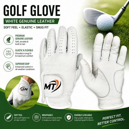 All weather golf glove white - all,